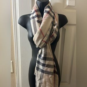Burberry Giant Check Gauze Scarf